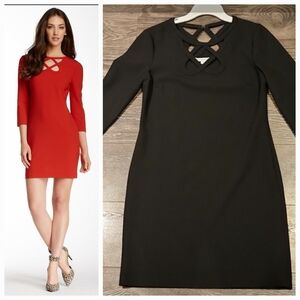 ❤️ NWOT! DIANE VON FURSTENBERG CARMEN SHEATH DRESS W/ CUTOUT NECKLINE, 8